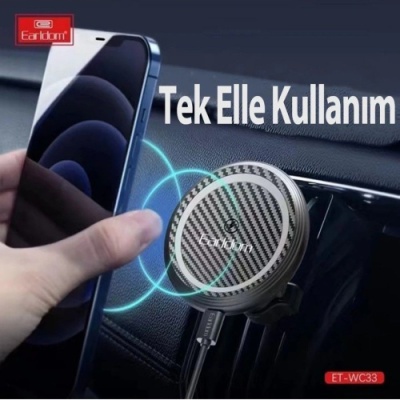 Автотримач Earldom ET-WC33 Gravity AirVent/15W/Type-C Black