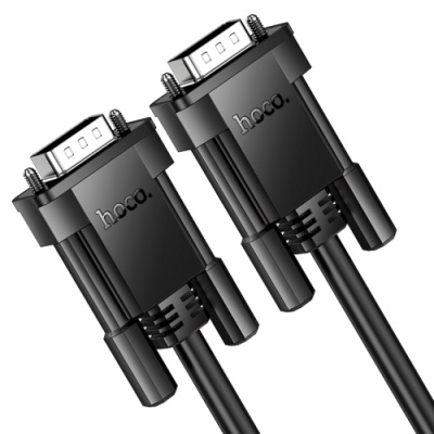 кабель hoco us11 vga male to vga male hd 1m (чорний) 