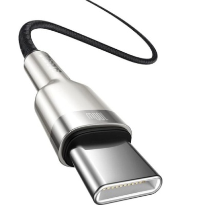 кабель baseus cafule metal (pd) type-c - type-c 100w 5a/1m (catjk-c01) (black) 