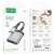 картрідер hoco ua25 2-in-1 card reader lightning (сiрий) 