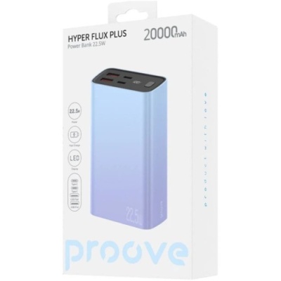 додаткова батарея power bank proove hyper flux plus pd20w+qc22.5w 20000mah (gradient) 