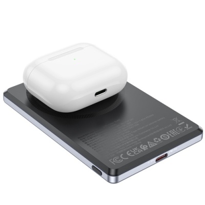 додаткова батарея power bank borofone bj50 with magsafe 15w+pd20w 5000 mah (сірий) 