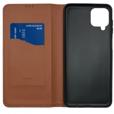 Купить чохол-книжка leather fold для samsung a125 galaxy a12/a127 galaxy a12/m127 galaxy m12 (коричневий) онлайн