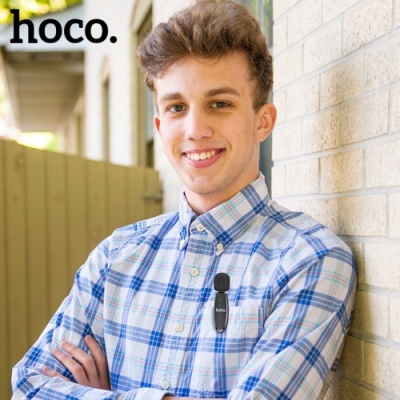 мікрофон петличний бездротовий hoco l15 type-c (чорний) 