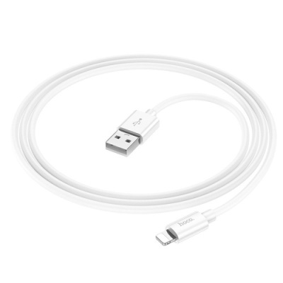 кабель hoco x87 magic silicone usb - lightning 2.4a/1m (білий) 
