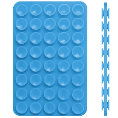 Купить силіконова тримач-присоска двостороння для телефону double side silicone (100*64мм) (блакитний) онлайн