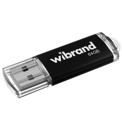 usb флеш-накопичувач wibrand 64gb cougar (чорний) 