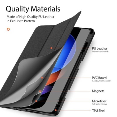 Купить чохол dux ducis domo для xiaomi pad 6s pro 12.4" with stylus pen holder & auto sleep wake (black) онлайн
