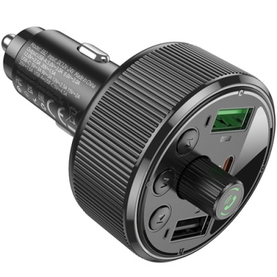 FM Модулятор Hoco E82 (PD30W+QC3.0) (Чорний)