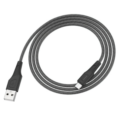 кабель hoco x58 airy silicone usb - microusb 2.4a/1m (чорний) 