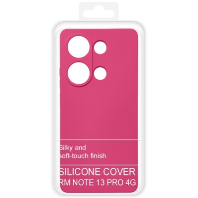 Купить силіконовий чохол soft silicone case для xiaomi redmi note 13 pro 4g/note 14s/poco m6 pro 4g (малиновий) онлайн