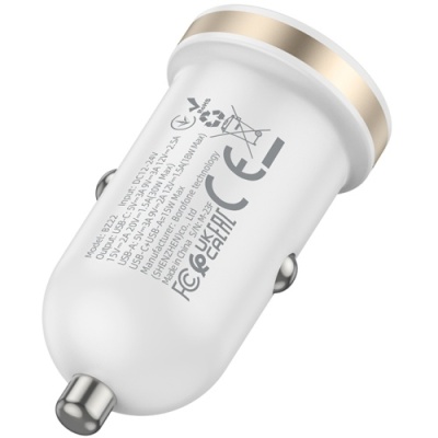 Автомобільний Зарядний Пристрій Borofone BZ22 1USB/18W/QC3.0 + 1Type-C/30W/PD (Бiлий)