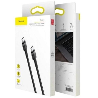 кабель baseus cafule type-c - type-c 60w/2m (catklf-hg1) (black) 