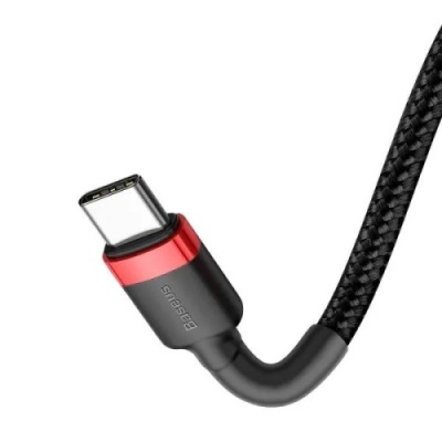 кабель baseus cafule type-c - type-c 60w/2m (catklf-h91) (black-red) 