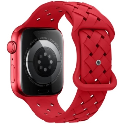 ремінець hoco wa16 для apple watch 1-11/ultra (42/44/45/49mm) (big red) 