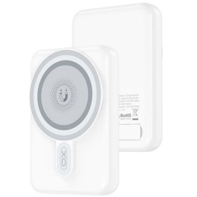 додаткова батарея power bank xo pr264 with magsafe and holder +pd20w 10000 mah (білий) 