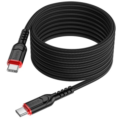 кабель hoco x59 victory type-c - type-c pd60w/3.0a/2m (чорний) 