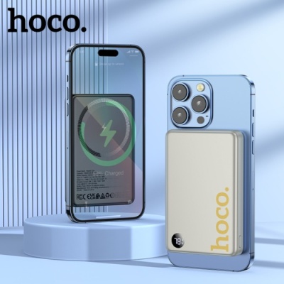додаткова батарея power bank hoco q34 clever pd20w magnetic with digital display 10000mah (сірий) 