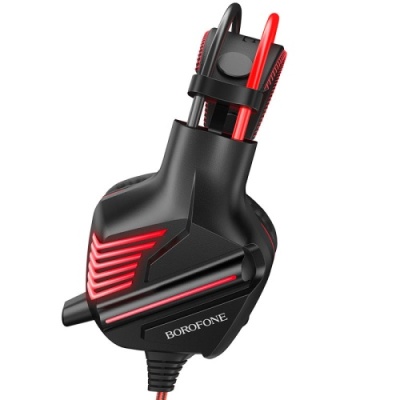 навушники для комп'ютера borofone bo101 pc racing (чорно-червоний) 