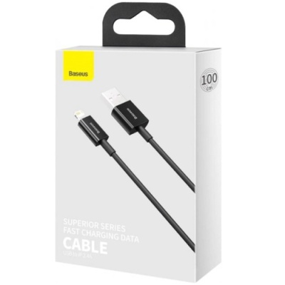 кабель baseus superior series usb - lightning 2.4a/1m (calys-a01) (black) 