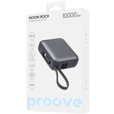 додаткова батарея power bank proove moon rock 22.5w 10000mah (gray) 