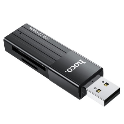 картрідер hoco hb20 mindful 2-in-1 usb2.0 (чорний) 
