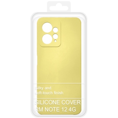 Купить силіконовий чохол soft silicone case для xiaomi redmi note 12 4g (лимонний) онлайн