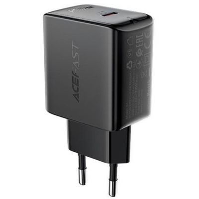 мережевий зарядний пристрій acefast a1 pd20w (1type-c) (чорний) 