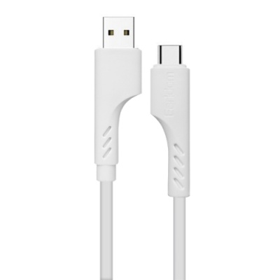 кабель earldom ec-174c soft silicone usb - type-c 3a/1m (білий) 