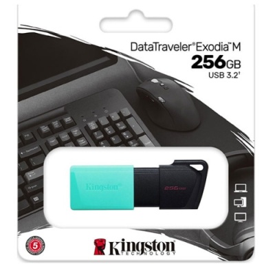 usb флеш-накопичувач kingston data tr exodia m 256gb 3.2 (чорний) 
