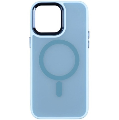 Купить чохол space tpu+pc color chrome with magsafe для apple iphone 16 pro (blue) онлайн