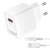 мережевий зарядний пристрій earldom es-eu45l 1usb/18w/qc3.0 + (usb - lightninig) (білий) 