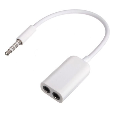 розгалужувач aux 3.5mm(male) - 2*3.5mm (female) (білий) 