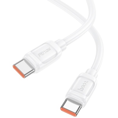 кабель hoco x115 surpass 240w type-c - type-c 1m (бiлий) 