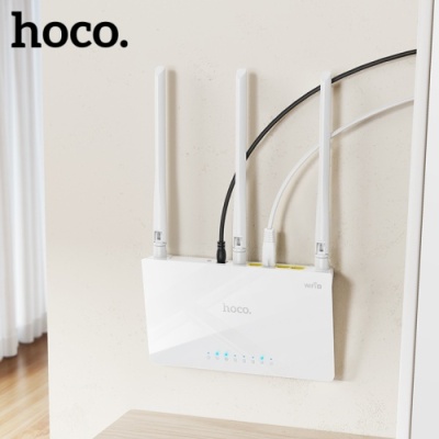 маршрутизатор (роутер) hoco hi30 wifi4 (білий) 