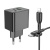 мережевий зарядний пристрій borofone bas14a erudite 1usb/18w/qc3.0 + 1type-c/20w/pd + (type-c - lightning) (чорний) 