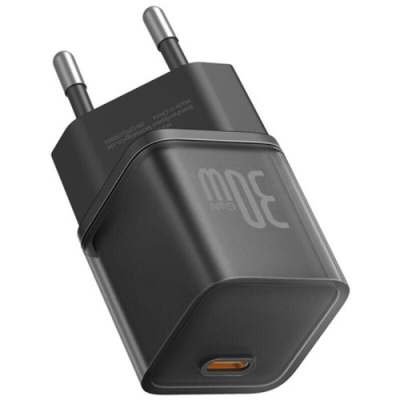 мережевий зарядний пристрій baseus gan5s (p10162504113-00) 1type-c/30w/pd (чорний) 