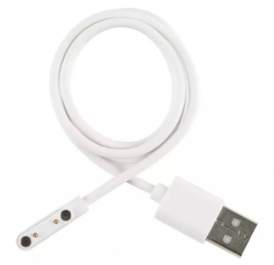 зарядний пристрій для смарт-годинника магнітний (2 pin) 4mm*12,3mm (білий) 