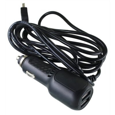 Автомобільний Зарядний Пристрій 2USB/3.4A + (MicroUSB) 3.5m