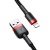 кабель baseus cafule usb - lightning 2.4a/0.5m (calklf-a19) (black-red) 