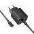 мережевий зарядний пристрій borofone ba83a 1usb/18w/qc3.0 + 1type-c/20w/pd + (type-c - lightning) (чорний) 