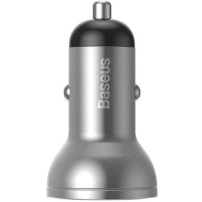 Автомобільний Зарядний Пристрій Baseus Digital (CCBX-0S) 2USB/24W (Silver)