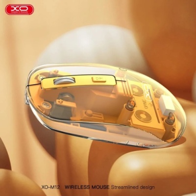 мишка бездротова xo m12 bluetooth+2.4g (жовтий) 