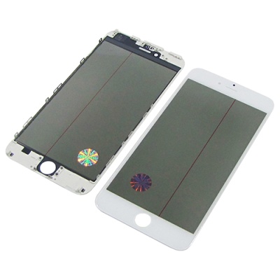 скло тачскріна для apple iphone 6 plus біле з рамкою і oca плівкою high copy