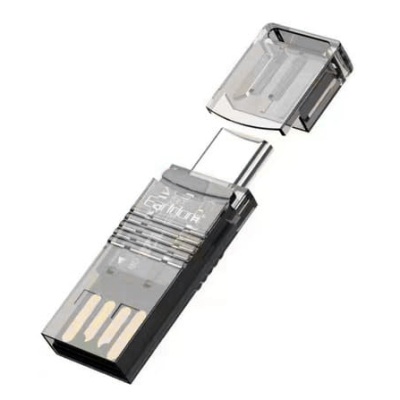 перехідник картрідер earldom et-ot99 usb + usb-c + tf card black 