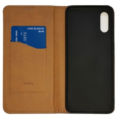 Купить чохол-книжка leather fold для xiaomi redmi 9a (коричневий) онлайн