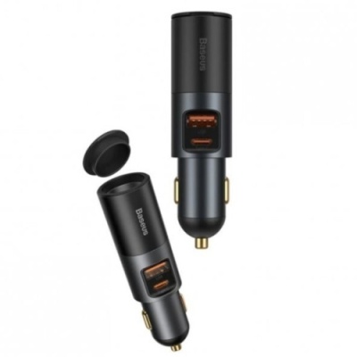 Автомобільний Зарядний Пристрій Baseus Share Together Fast Charge Car Charger with Cigarette Lighter Port 120W (CCBT-C0G) 1USB/30W/QC4.0 + 1Type-C/30W