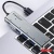 usb hub earldom et-hub12 usb to 4xusb2.0 + usb-c (чорний) 
