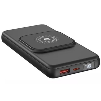 додаткова батарея power bank xo pr161 magnetic wireless 15w qc22.5w pd20w 10000 mah (чорний) 