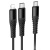 кабель hoco x123 2in1 type-c - lightning + type-c 1м (чорний) 
